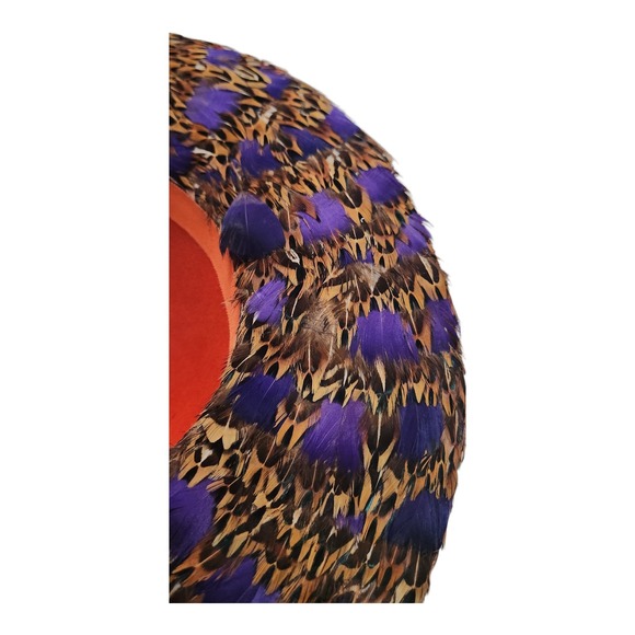 Mr John Classic Vintage Orange Wool Feather Brim Hat Excello 100% Wool‎ USA Made main image 7